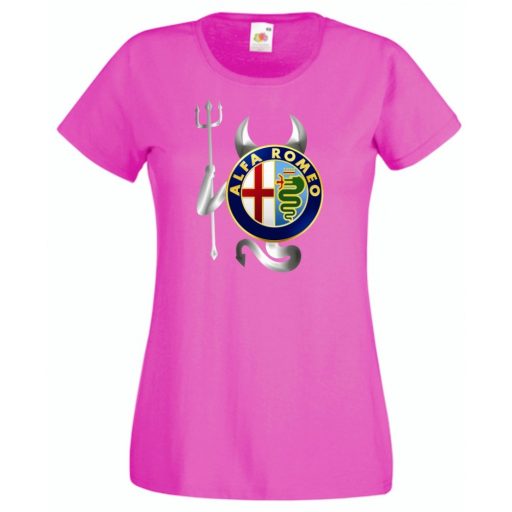 Autó fan Alfa Romeo Devil - Sport ördög női rövid ujjú póló