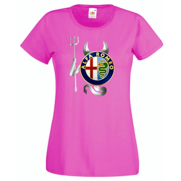 Autó fan Alfa Romeo Devil - Sport ördög női rövid ujjú póló