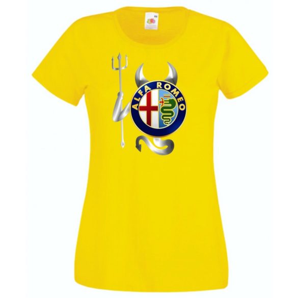 Autó fan Alfa Romeo Devil - Sport ördög női rövid ujjú póló