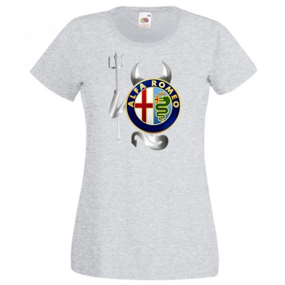 Autó fan Alfa Romeo Devil - Sport ördög női rövid ujjú póló