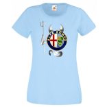 Autó fan Alfa Romeo Devil - Sport ördög női rövid ujjú póló