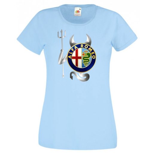 Autó fan Alfa Romeo Devil - Sport ördög női rövid ujjú póló