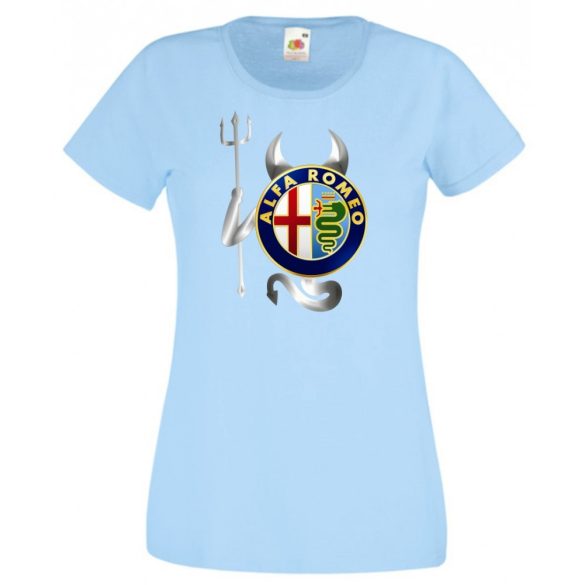 Autó fan Alfa Romeo Devil - Sport ördög női rövid ujjú póló