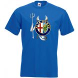 Autó fan Alfa Romeo Devil - Sport ördög férfi rövid ujjú póló