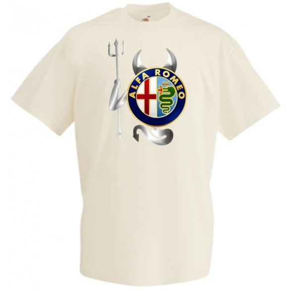 Autó fan Alfa Romeo Devil - Sport ördög férfi rövid ujjú póló