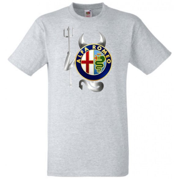 Autó fan Alfa Romeo Devil - Sport ördög férfi rövid ujjú póló