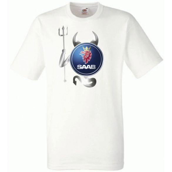 Autó fan Saab Devil - Sport ördög férfi rövid ujjú póló