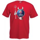 Autó fan Saab Devil - Sport ördög férfi rövid ujjú póló