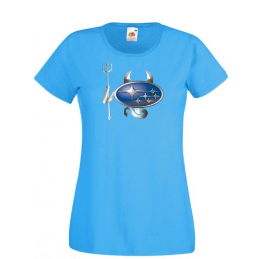 Autó fan Subaru Devil - Sport ördög női rövid ujjú póló