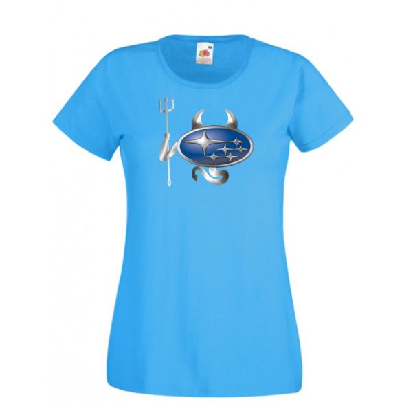 Autó fan Subaru Devil - Sport ördög női rövid ujjú póló