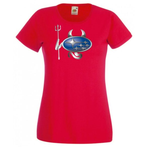 Autó fan Subaru Devil - Sport ördög női rövid ujjú póló