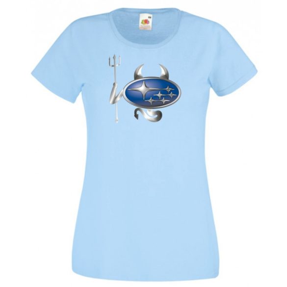 Autó fan Subaru Devil - Sport ördög női rövid ujjú póló