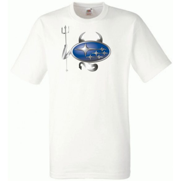 Autó fan Subaru Devil - Sport ördög férfi rövid ujjú póló