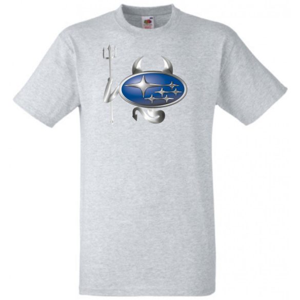 Autó fan Subaru Devil - Sport ördög férfi rövid ujjú póló