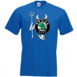 Autó fan Skoda Devil - Sport ördög férfi rövid ujjú póló