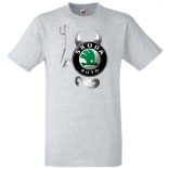 Autó fan Skoda Devil - Sport ördög férfi rövid ujjú póló