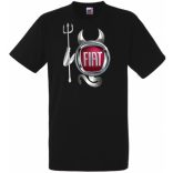 Autó fan Fiat Devil - Sport ördög férfi rövid ujjú póló