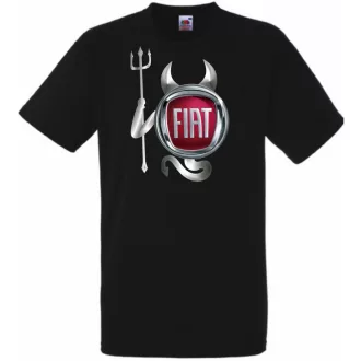   Autó fan Fiat Devil - Sport ördög férfi rövid ujjú póló