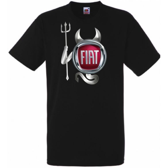 Autó fan Fiat Devil - Sport ördög férfi rövid ujjú póló