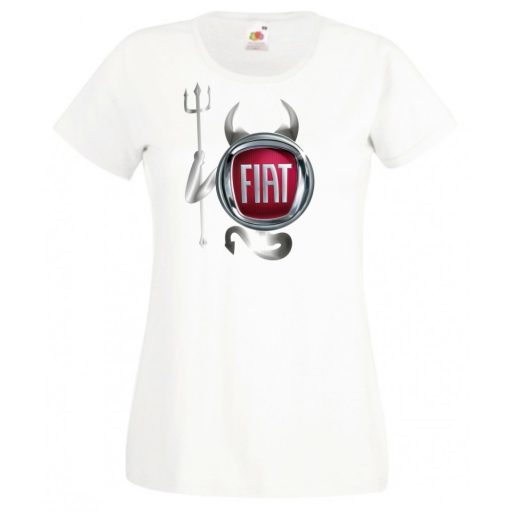 Autó fan Fiat Devil - Sport ördög női rövid ujjú póló