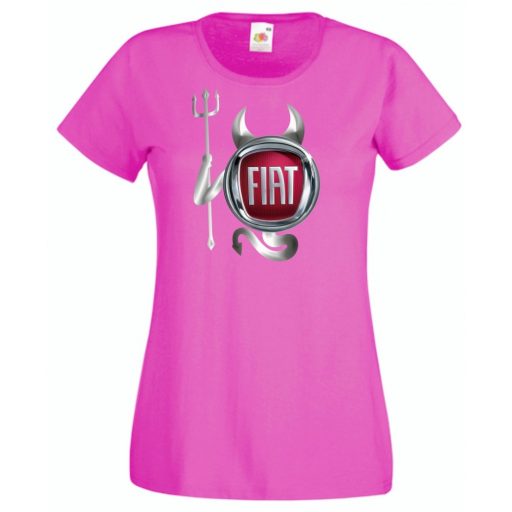 Autó fan Fiat Devil - Sport ördög női rövid ujjú póló