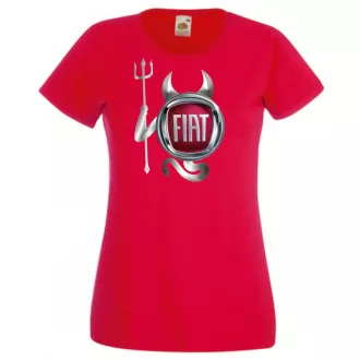   Autó fan Fiat Devil - Sport ördög női rövid ujjú póló