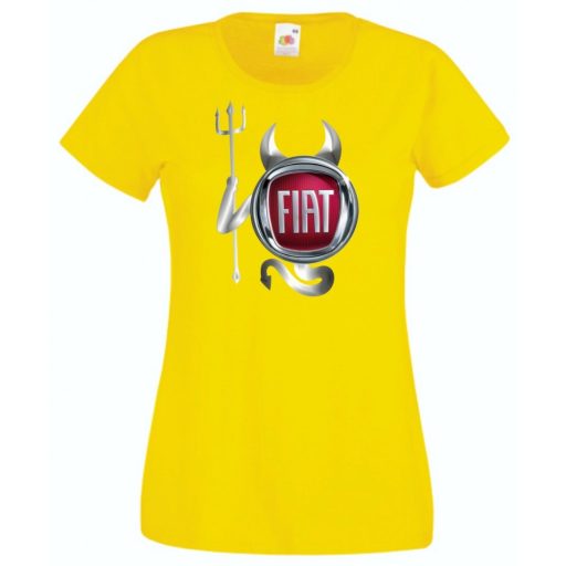 Autó fan Fiat Devil - Sport ördög női rövid ujjú póló