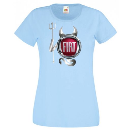 Autó fan Fiat Devil - Sport ördög női rövid ujjú póló