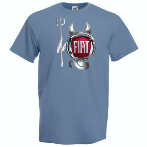 Autó fan Fiat Devil - Sport ördög férfi rövid ujjú póló