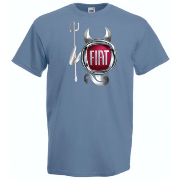 Autó fan Fiat Devil - Sport ördög férfi rövid ujjú póló