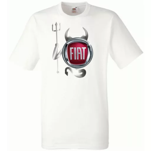 Autó fan Fiat Devil - Sport ördög férfi rövid ujjú póló