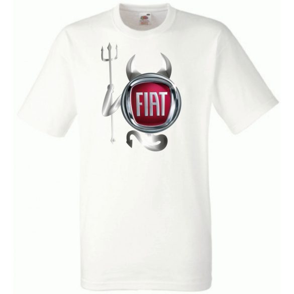 Autó fan Fiat Devil - Sport ördög férfi rövid ujjú póló