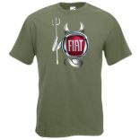 Autó fan Fiat Devil - Sport ördög férfi rövid ujjú póló