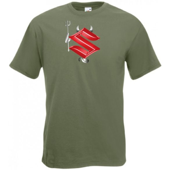 Autó Motor fan Suzuki Devil - Sport ördög férfi rövid ujjú póló