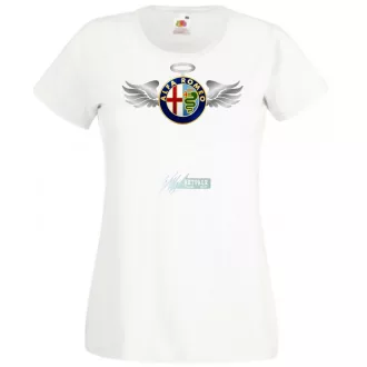 Autó fan Alfa Romeo Angyal - Sport női rövid ujjú póló