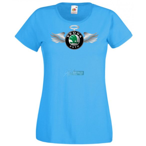 Autó fan Skoda Angyal - Sport női rövid ujjú póló