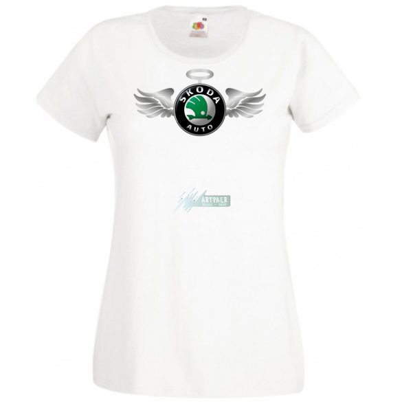 Autó fan Skoda Angyal - Sport női rövid ujjú póló