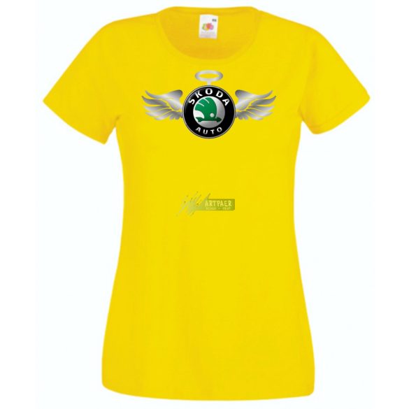 Autó fan Skoda Angyal - Sport női rövid ujjú póló