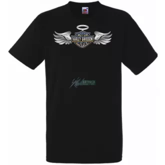   Autó fan Harley Davidson Angyal - Sport férfi rövid ujjú póló