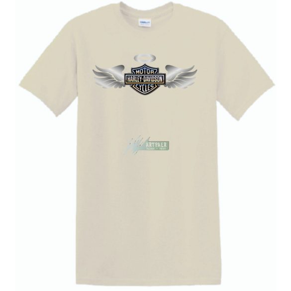 Autó fan Harley Davidson Angyal - Sport férfi rövid ujjú póló