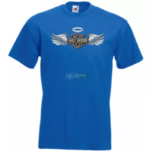 Autó fan Harley Davidson Angyal - Sport férfi rövid ujjú póló