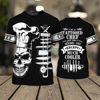 Szakács póló 3D mintával elől-hátul