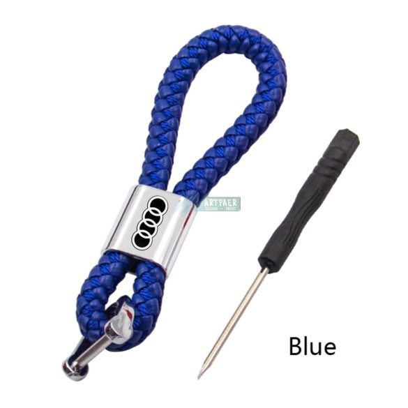 Kulcstartó, távirányító tartó Audi fonott bőr