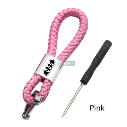 Kulcstartó, távirányító tartó Audi fonott bőr