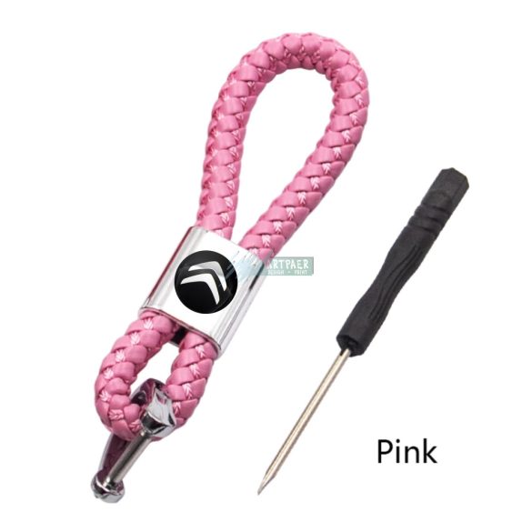 Kulcstartó, távirányító tartó Citroen fonott bőr