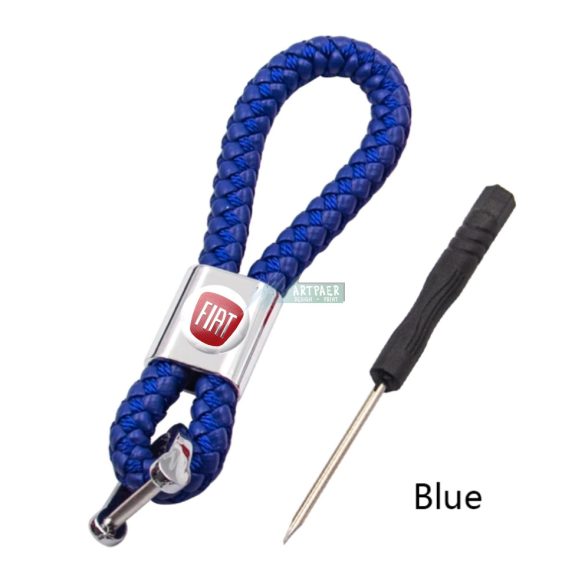 Kulcstartó, távirányító tartó Fiat fonott bőr