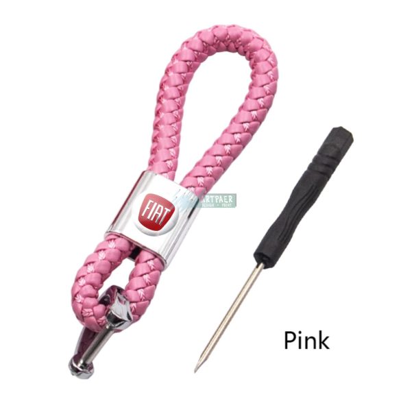 Kulcstartó, távirányító tartó Fiat fonott bőr