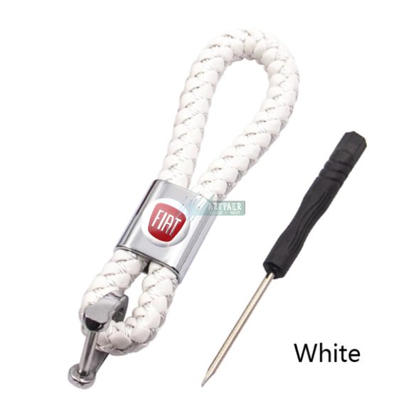 Kulcstartó, távirányító tartó Fiat fonott bőr