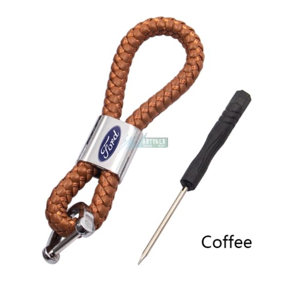 Kulcstartó, távirányító tartó Ford fonott bőr