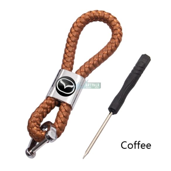 Kulcstartó, távirányító tartó Mazda fonott bőr